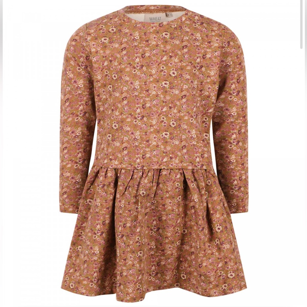 NWT WHEAT
Floral Print All Over Dress in Bronze SIZE 12M